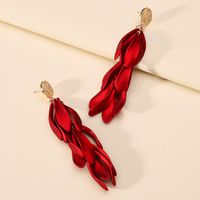 Elegant Sweet Petal Arylic Zinc Alloy Women's Dangling Earrings sku image 14