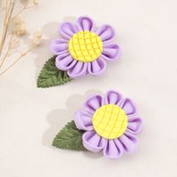 Cute Sunflower Christmas Tree Cloth Hair Clip sku image 8