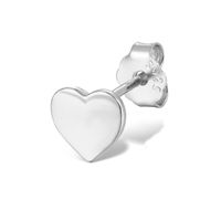 1 Pair Cute Commute Star Moon Heart Shape Plating Sterling Silver 18k Gold Plated White Gold Plated Ear Studs sku image 4