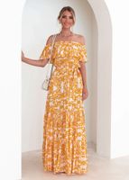 Women's Regular Dress Vacation Boat Neck Printing Short Sleeve Printing Maxi Long Dress Daily sku image 9