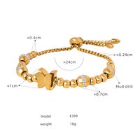 Élégant Luxueux Brillant Papillon Acier Au Titane Placage Incruster Zircon Plaqué Or 18k Bracelets sku image 8