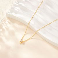 Elegant Glam Round Sterling Silver Plating Inlay Artificial Pearls Zircon 18k Gold Plated Necklace main image 1