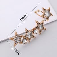 Korean Style Pentagram Alloy Inlay Rhinestones Women's Ear Clips main image 5