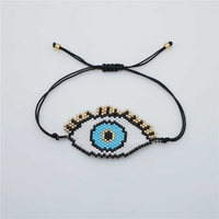 Bohemien Teufels Auge Glas Seil Stricken Unisex Armbänder sku image 8