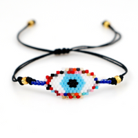 Bohemien Teufels Auge Glas Seil Stricken Unisex Armbänder main image 9