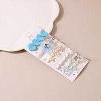 Metal Pearl Decor 8-piece Barrettes Hair Clip Set sku image 20