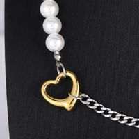 Artistic Heart Shape Stainless Steel Shell Titanium Steel Beaded Plating 18K Gold Plated Women'S Necklace main image 7