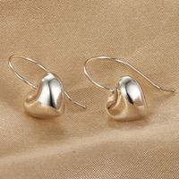 1 Pair Elegant Vintage Style Simple Style Heart Shape Plating Sterling Silver Drop Earrings main image 4
