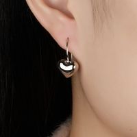 1 Pair Elegant Vintage Style Simple Style Heart Shape Plating Sterling Silver Drop Earrings main image 1