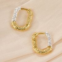 1 Pair Simple Style Commute Color Block Plating Sterling Silver 18k Gold Plated White Gold Plated Earrings main image 4