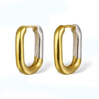 1 Pair Simple Style Commute Color Block Plating Sterling Silver 18k Gold Plated White Gold Plated Earrings sku image 2