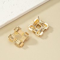 Streetwear Quadrilateral Alloy Women's Ear Studs main image 5