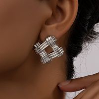 Streetwear Quadrilateral Alloy Women's Ear Studs main image 6