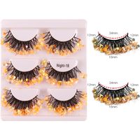 Cross-Border Luminous Sequins False Eyelashes Stage Performance Multi-Layer Thick Curl A Volume Of Colored Eyelashes Eyelash Wholesale main image 3