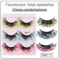 Cross-Border Luminous Sequins False Eyelashes Stage Performance Multi-Layer Thick Curl A Volume Of Colored Eyelashes Eyelash Wholesale main image 5