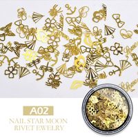 Modern Style Simple Style Star Moon Flower Alloy Nail Decoration Accessories 1 Piece sku image 4