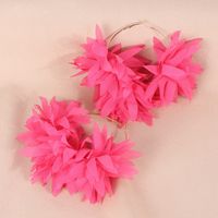 1 Paar Einfacher Stil Blume Handgemacht Legierung Chiffon Ohrringe sku image 3