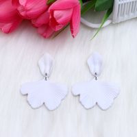 Simple Style Petal Arylic Spray Paint Women's Drop Earrings sku image 8