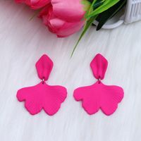 Simple Style Petal Arylic Spray Paint Women's Drop Earrings main image 6