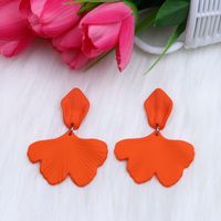 Simple Style Petal Arylic Spray Paint Women's Drop Earrings sku image 5