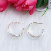 Streetwear Transparent Arylic Plating Women's Ear Studs sku image 2