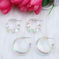 Streetwear Transparent Arylic Plating Women's Ear Studs main image 1