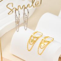 1 Pair Elegant Basic Lady Star Plating Sterling Silver 18k Gold Plated White Gold Plated Drop Earrings main image 4