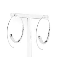 1 Pair Simple Style Solid Color Plating Alloy Hoop Earrings sku image 2