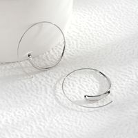 1 Pair Simple Style Solid Color Plating Alloy Hoop Earrings main image 4