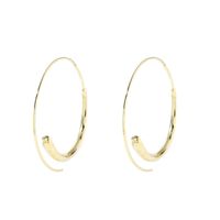 1 Pair Simple Style Solid Color Plating Alloy Hoop Earrings main image 2