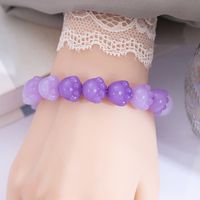Casual Simple Style Round Gradient Color Plastic Beaded Plating Women's Bracelets sku image 4