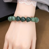 Casual Simple Style Round Gradient Color Plastic Beaded Plating Women's Bracelets sku image 2