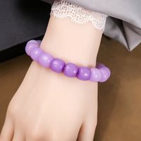 Casual Simple Style Round Gradient Color Plastic Beaded Plating Women's Bracelets sku image 3