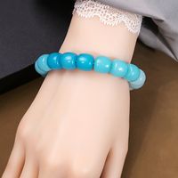 Casual Simple Style Round Gradient Color Plastic Beaded Plating Women's Bracelets sku image 10