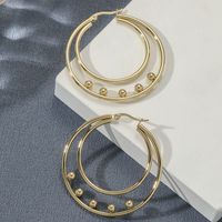 Simple Style Solid Color Titanium Steel Plating Gold Plated Women's Earrings main image 4