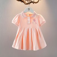 Casual Princess Racket Badminton Cotton Girls Dresses sku image 4