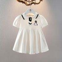 Casual Princess Racket Badminton Cotton Girls Dresses sku image 5