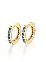 1 Pair Elegant Lady Simple Style Geometric Plating Inlay Sterling Silver Zircon 18k Gold Plated White Gold Plated Earrings sku image 3