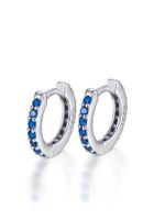 1 Pair Elegant Lady Simple Style Geometric Plating Inlay Sterling Silver Zircon 18k Gold Plated White Gold Plated Earrings sku image 7