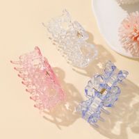 Cute Commute Solid Color Arylic Transparent Hair Clip main image 1