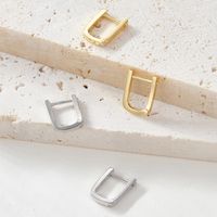 1 Pair Basic Simple Style Commute Square Plating Sterling Silver 18k Gold Plated White Gold Plated Earrings main image 3