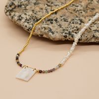 Elegant Lady Buddha Letter Alloy Freshwater Pearl Glass Beaded Women's Necklace main image 7