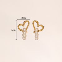1 Paar Klassisch Retro Geometrisch Perlen Überzug Süßwasserperle Kupfer 18 Karat Vergoldet Ohrringe sku image 1
