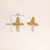 1 Paar Klassisch Retro Geometrisch Perlen Überzug Süßwasserperle Kupfer 18 Karat Vergoldet Ohrringe sku image 2