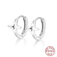 1 Pair Vintage Style Simple Style Star Plating Sterling Silver 18k Gold Plated White Gold Plated Earrings main image 5