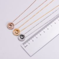 304 Stainless Steel 18K Gold Plated Rose Gold Plated Elegant Lady Plating Inlay Letter Star Heart Shape Zircon Pendant Necklace main image 2