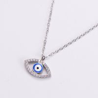 304 Stainless Steel 18K Gold Plated Rose Gold Plated Elegant Lady Plating Inlay Letter Star Heart Shape Zircon Pendant Necklace sku image 22