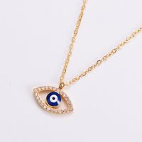 304 Stainless Steel 18K Gold Plated Rose Gold Plated Elegant Lady Plating Inlay Letter Star Heart Shape Zircon Pendant Necklace sku image 24