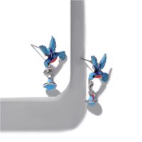 Alloy Diamond Drop Oil Bird Earrings New Jewelry Fashion Ear Accessories sku image 4