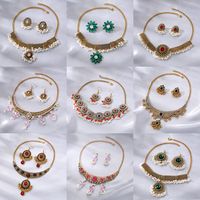 Vintage Style Ethnic Style Round Flower Butterfly Alloy Plating Inlay Zircon Women's Jewelry Set main image 1